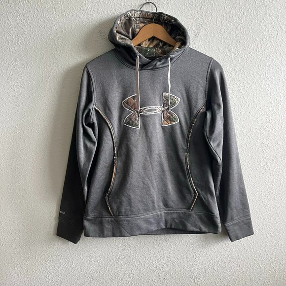 Under Armour Tops - Under Armour Women's Storm Caliber Gray Camo Hoodie Sweatshirt Size S